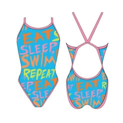 BAÑADOR NATACION NIÑA EAT SLEEP SWIM REPEAT(REVOLUTION)