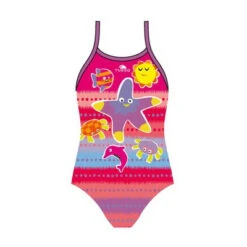 BAÑADOR NATACION NIÑA SEA FRIENDS (TIRANTE FINO)
