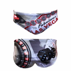 BAÑADOR WATERPOLO NIÑO LAS VEGAS BLACK WHITE